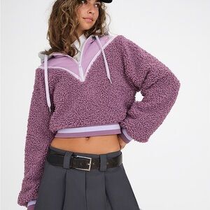 FOR LOVE & LEMONS Purple Sherpa